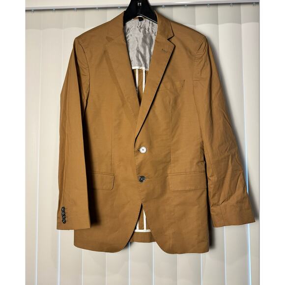 NWOT Hugo Boss Tan Hartlay 2 Stretch Slim Fit Cotton Jacket Brown Tan $645 - Picture 5 of 16